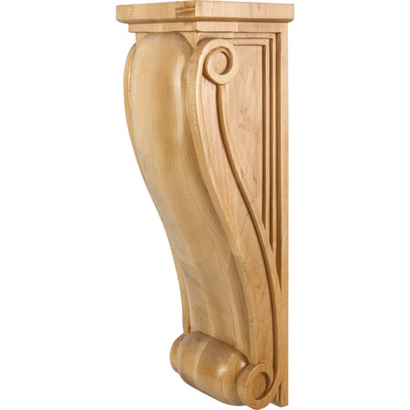 Hardware Resources 7" Wx7"Dx22"H Rubberwood Neo Gothic Corbel COR17-3RW